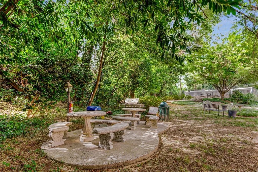 Slaton Manor's barbeque area