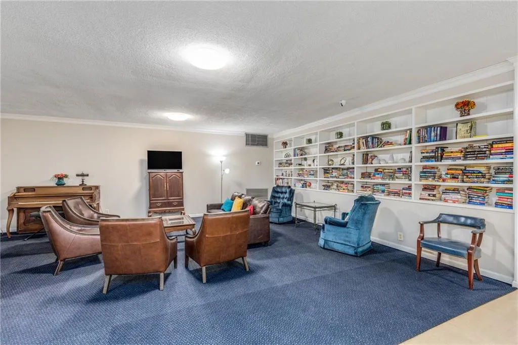 The community clubhouse is located in the basement