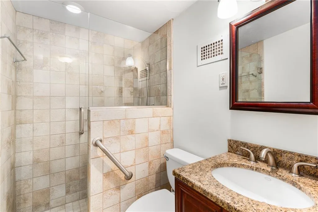 updated ensuite bathroom for the primary bedroom