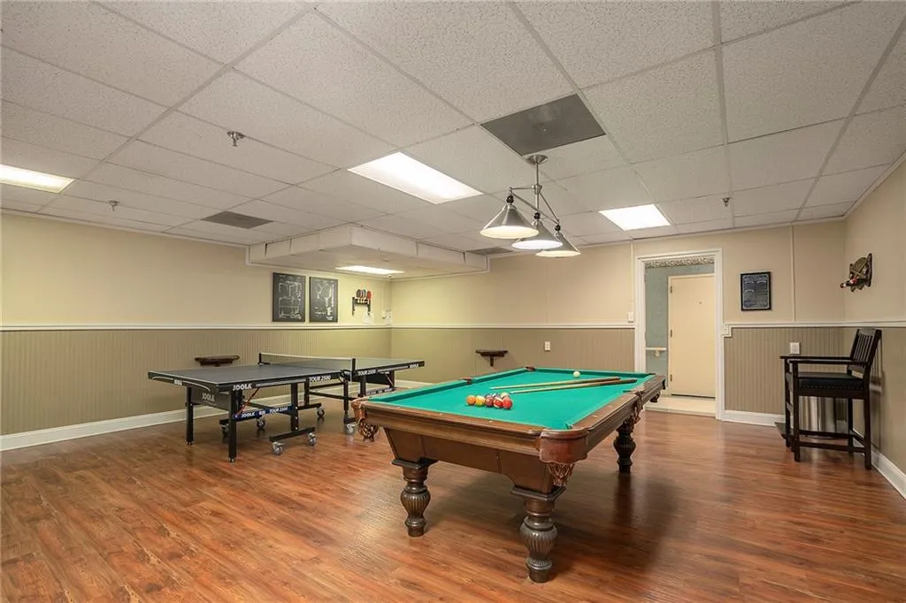 If you're not already a pool shark, you can perfect your skills here. If pool is not your thing, there's ping pong to the side of this pool table.