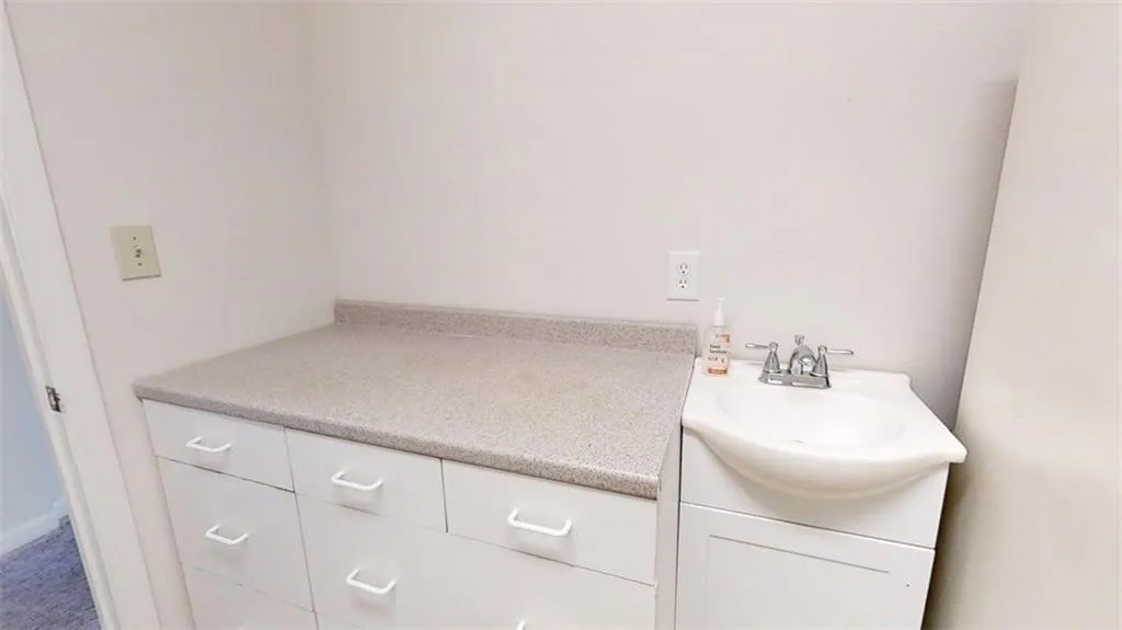 Bathroom featuring vanity
