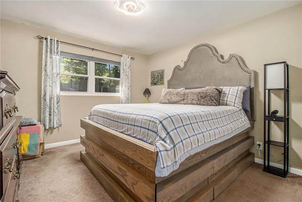 Bedroom featuring carpet flooring