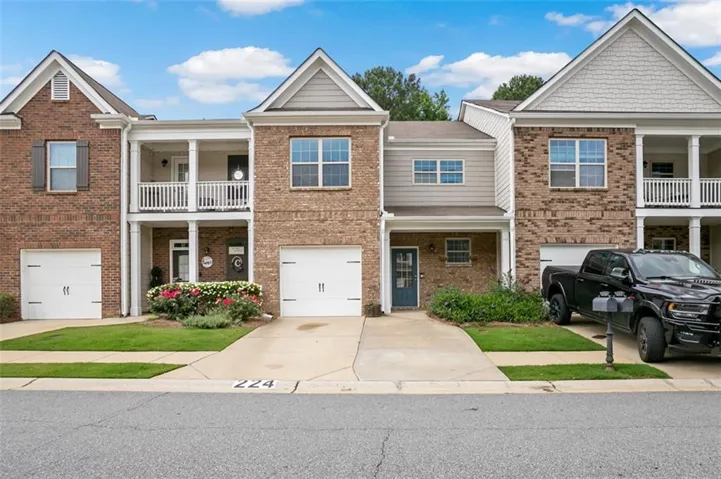 Brick and siding exterior with gabled roof lines
