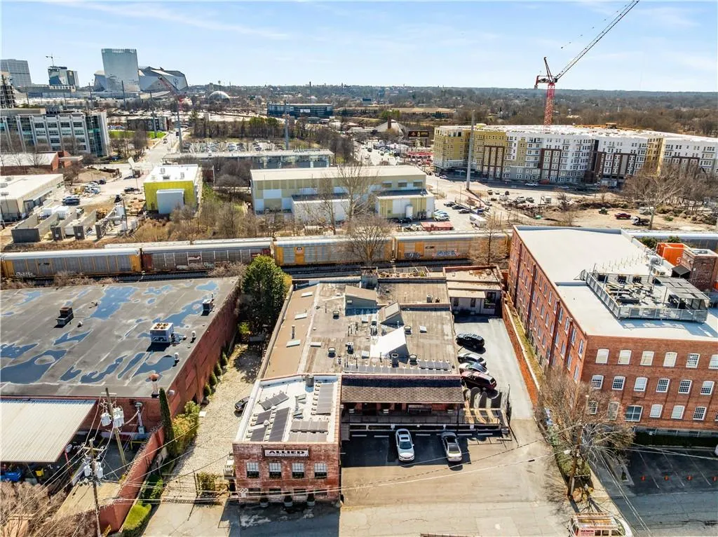 Bird's eye view of industrial structures