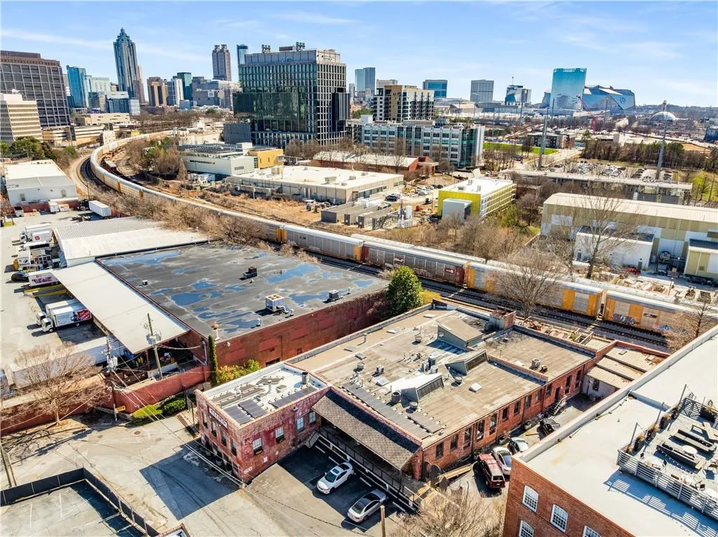 Drone / aerial view of skyline