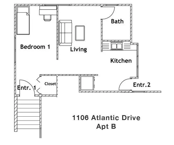 1106 Atlantic Dr Apt B Floor Plan