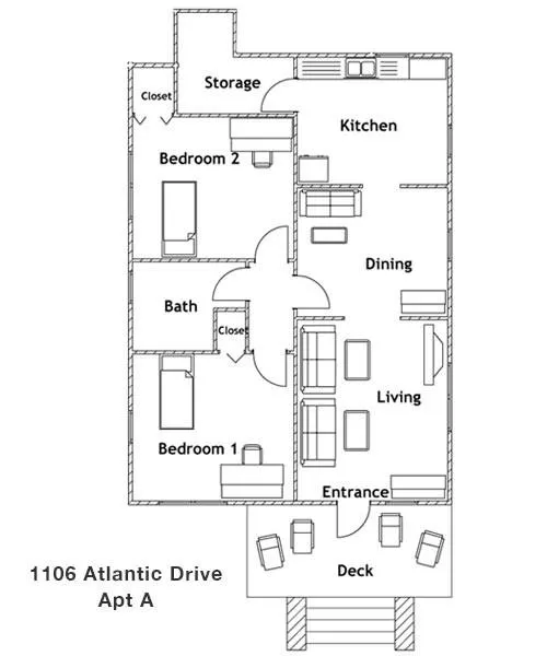 1106 Atlantic Dr Apt A Floor Plan