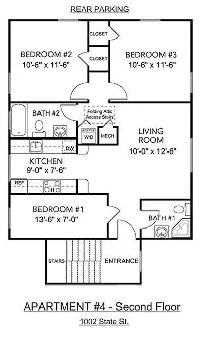 1002 State St Apt 4 Floor Plan