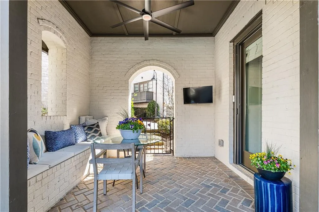 View of patio / terrace featuring outdoor lounge area and ceiling fan