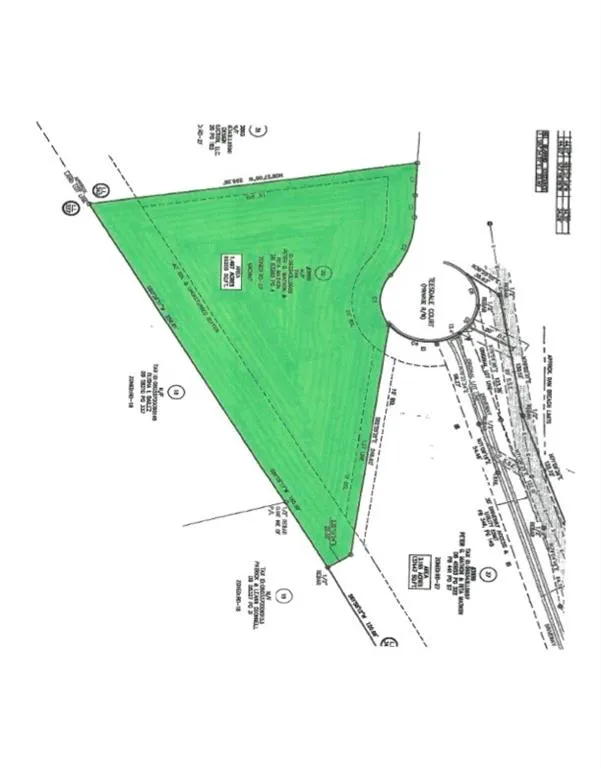 3869 Teesdale Plat Map hlighted in Green