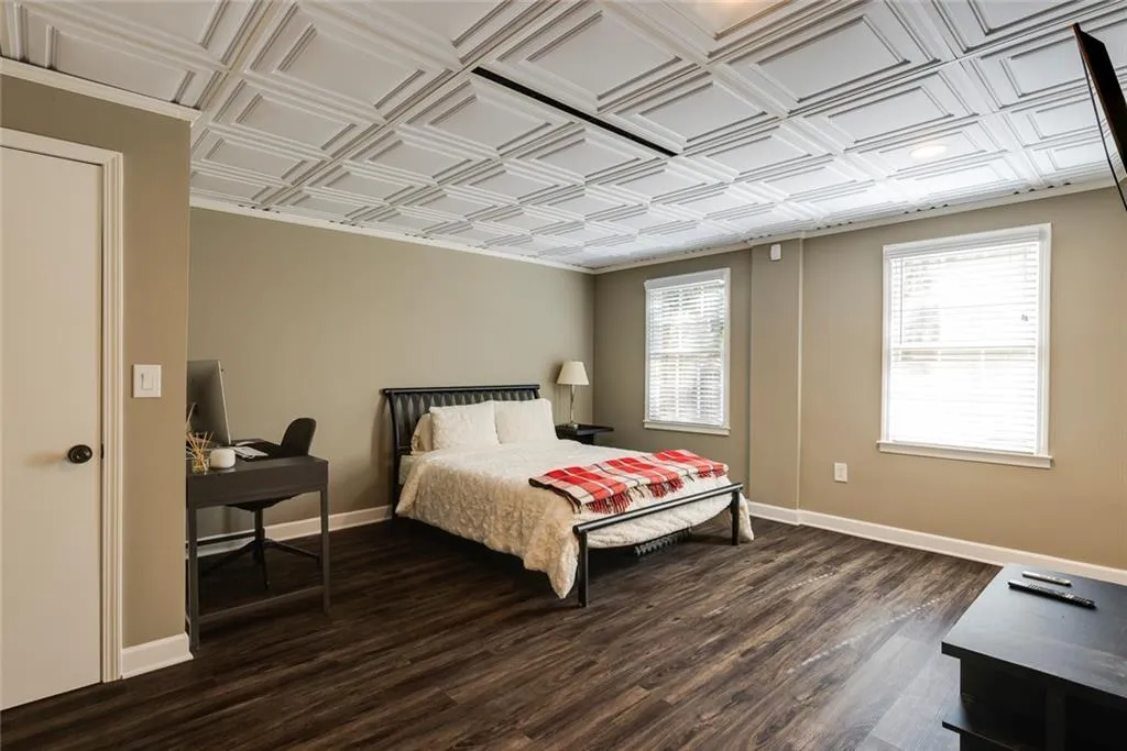 Bedroom in Basement with New Full Bath