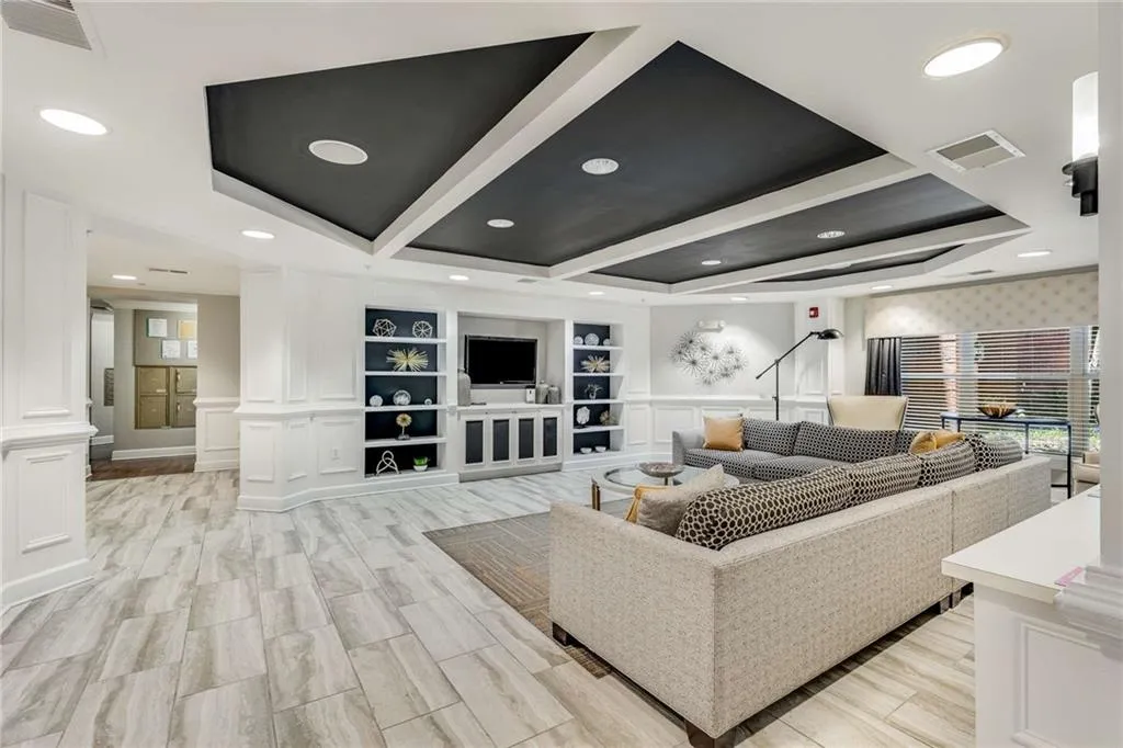 Meet up with a neighbor and catch up in this gorgeous living space in the building.