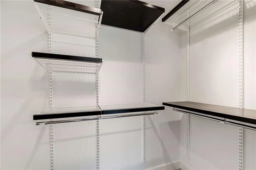Another custom designed walk in closet.  The closets are wonderfully oversized!