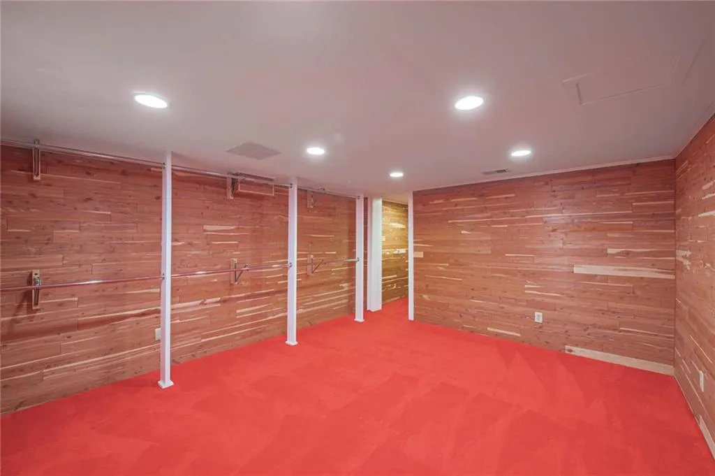 CEDAR LINED FUR CLOSET.