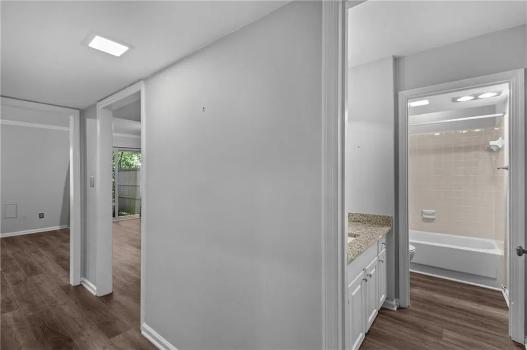 Hallway in terrace from stairs to living area Hallway in terrace from stairs to living area