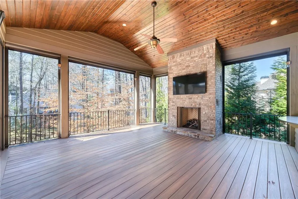 Features motorized shades