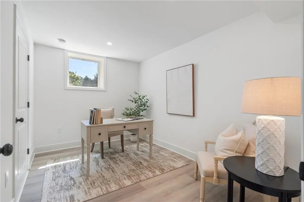 Terrace level bedroom, shown as an office here