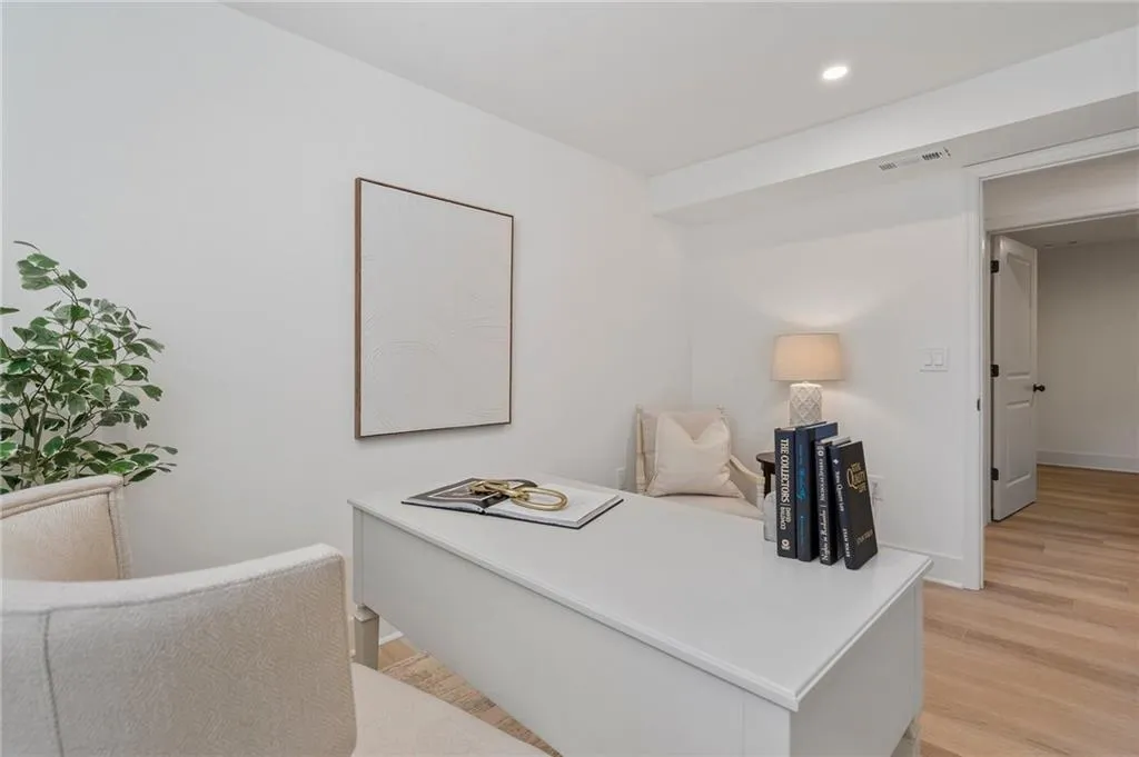 Terrace level bedroom, shown as an office here