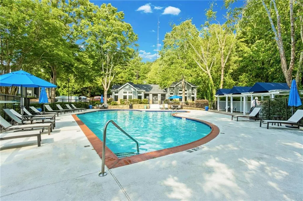 View of pool with a patio