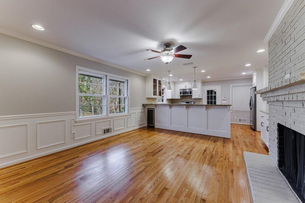 View of Family room to the kitchen