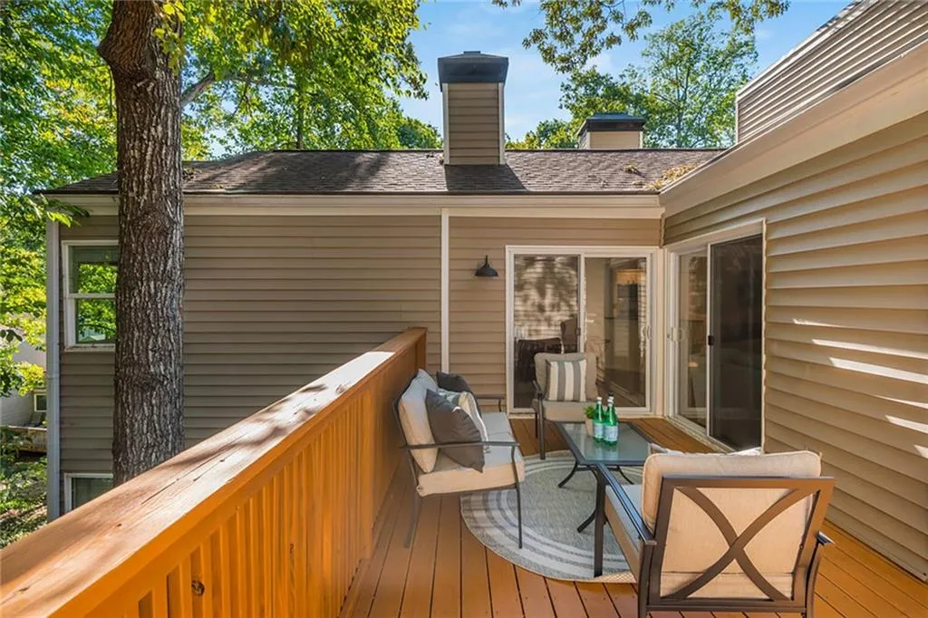 View of wooden terrace