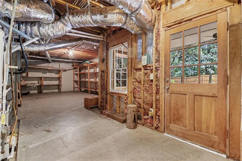 Unfinished Portion of Terrace Level with Abundant Space for Storage