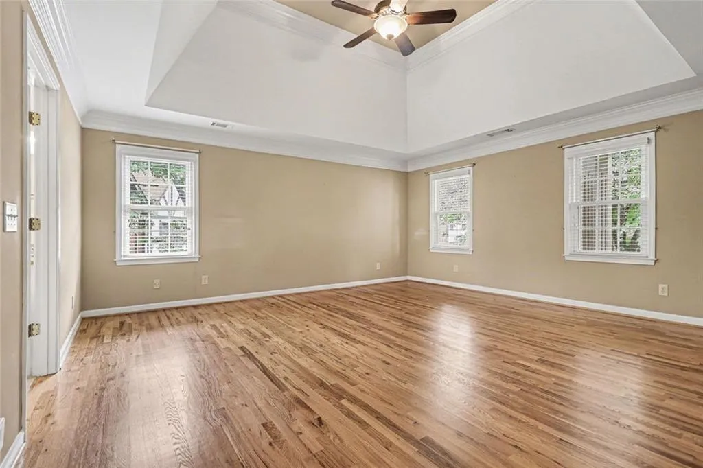 Oversized Primary Suite with Beautiful Trey Ceiling