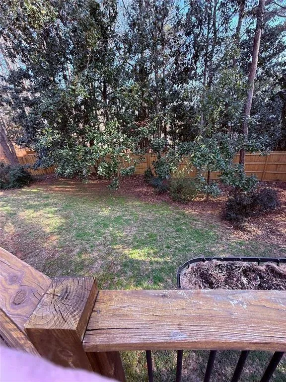 Level Fenced Backyard