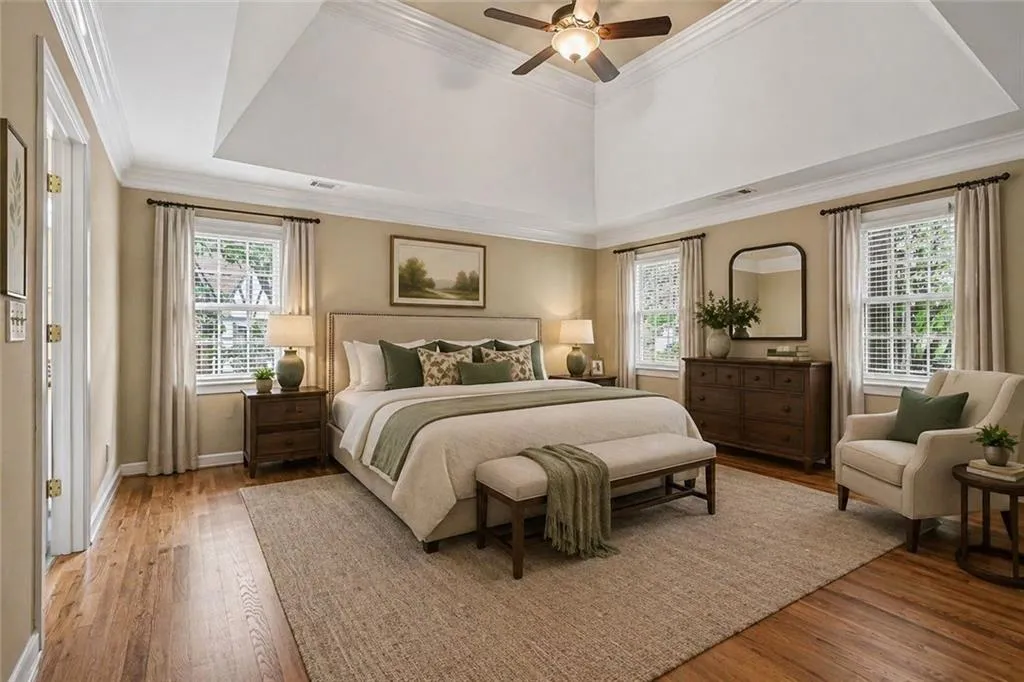Primary Suite Virtually Staged