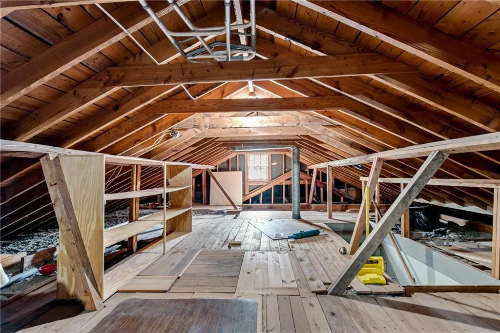 Walk up attic stairs