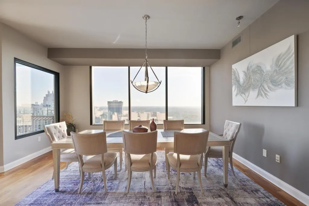 Dining space featuring wood-type flooring and plenty of natural light