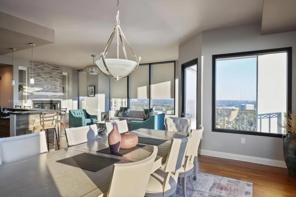 Dining area featuring hardwood / wood-style flooring