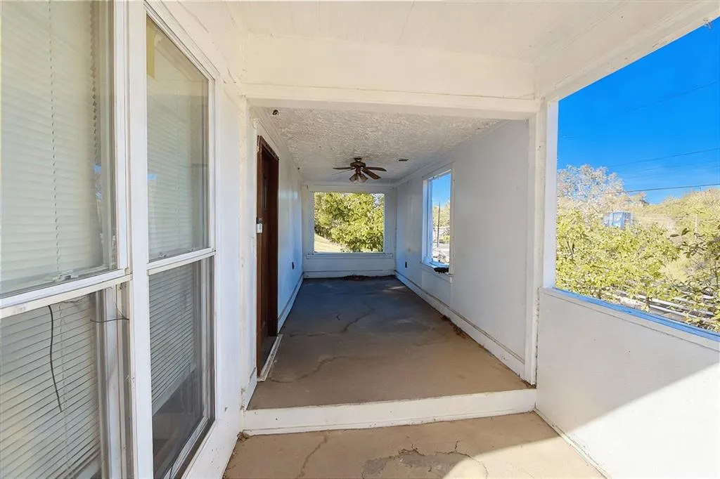 View of patio / terrace featuring a ceiling fan