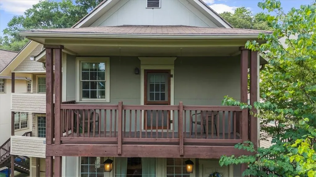 Back of house featuring board and batten siding