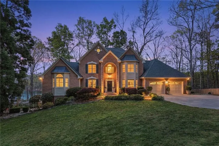 Brick exterior with bay window accents