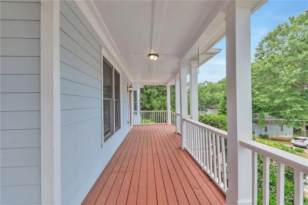 View of wooden porch