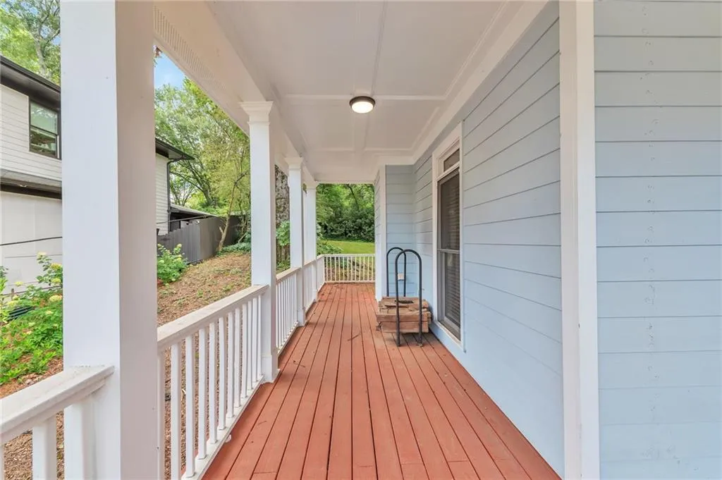 View of wooden porch
