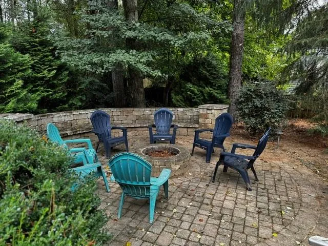 outdoor fire pit area