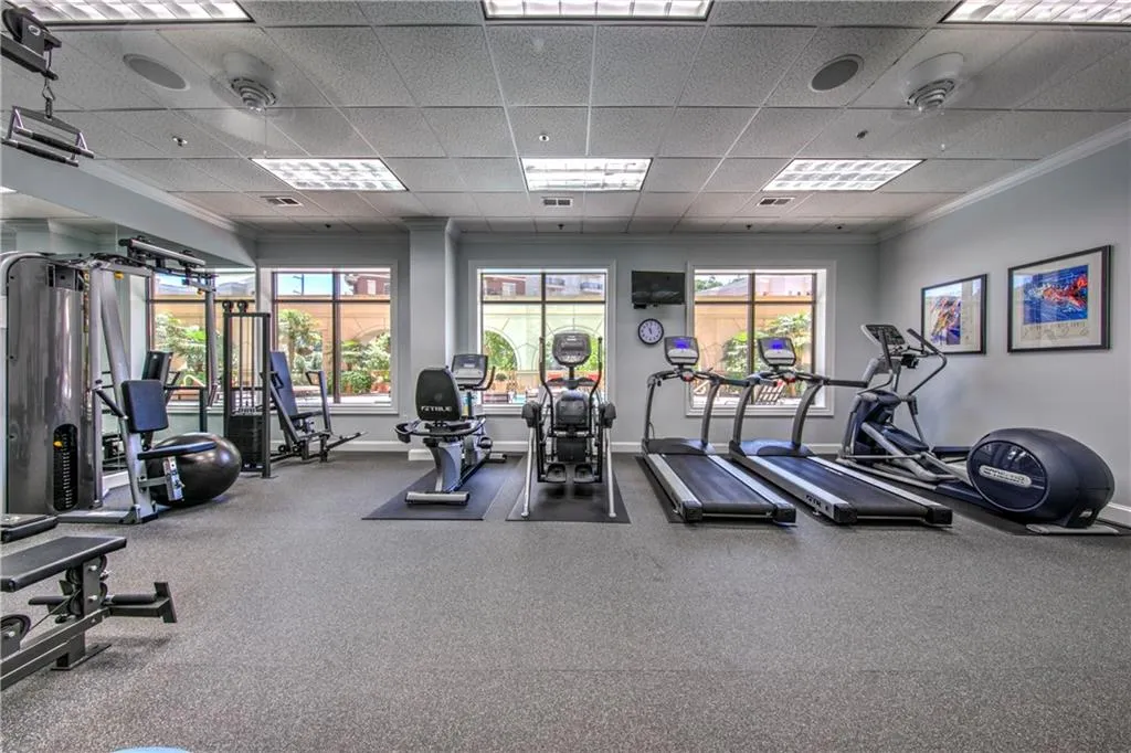 Fitness Center conveniently located next to the pool area - Cardio and weight training machines for all of your fitness needs!