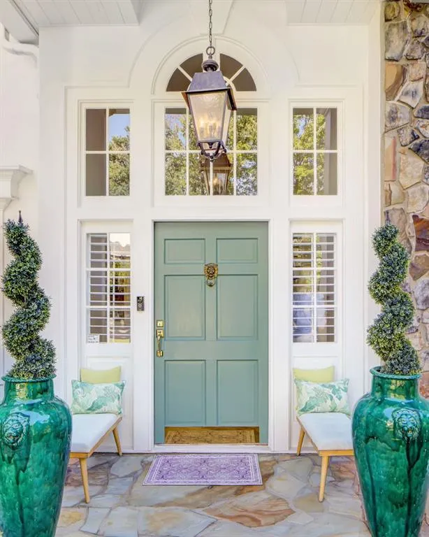 Covered 2 story entry