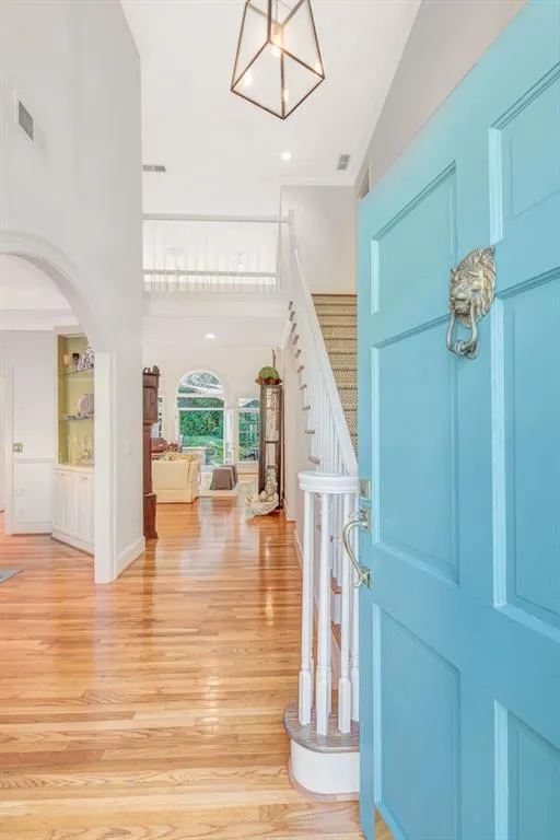 View into living room from back patio