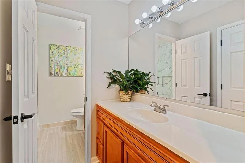 Bathroom with vanity and toilet Bathroom with vanity and toilet