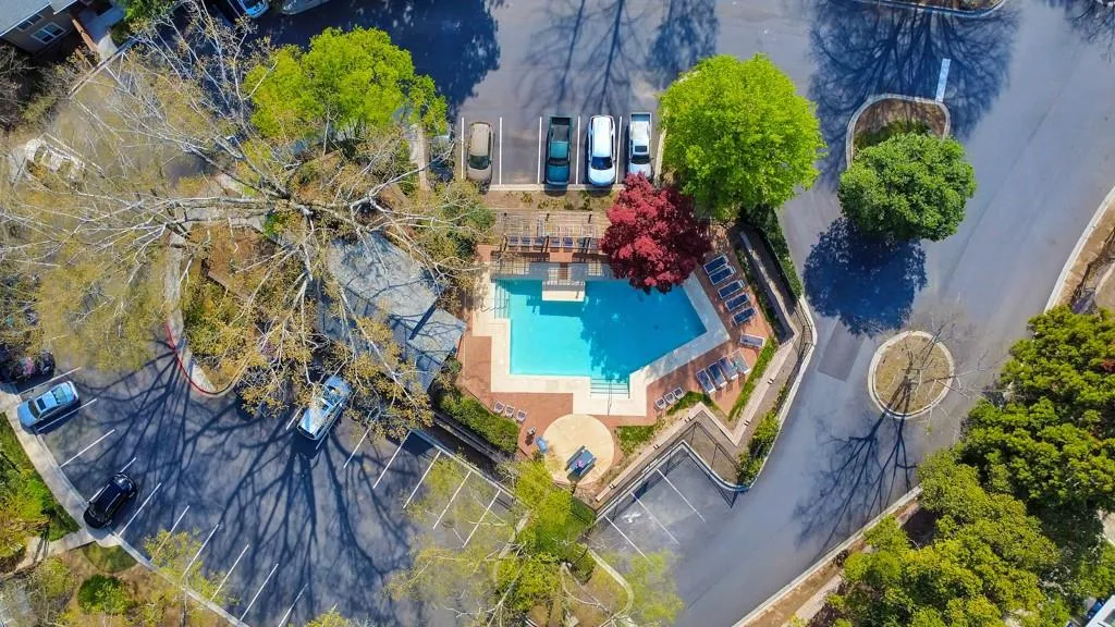 DRONE VIEW OF THE COMMUNITY POOL!