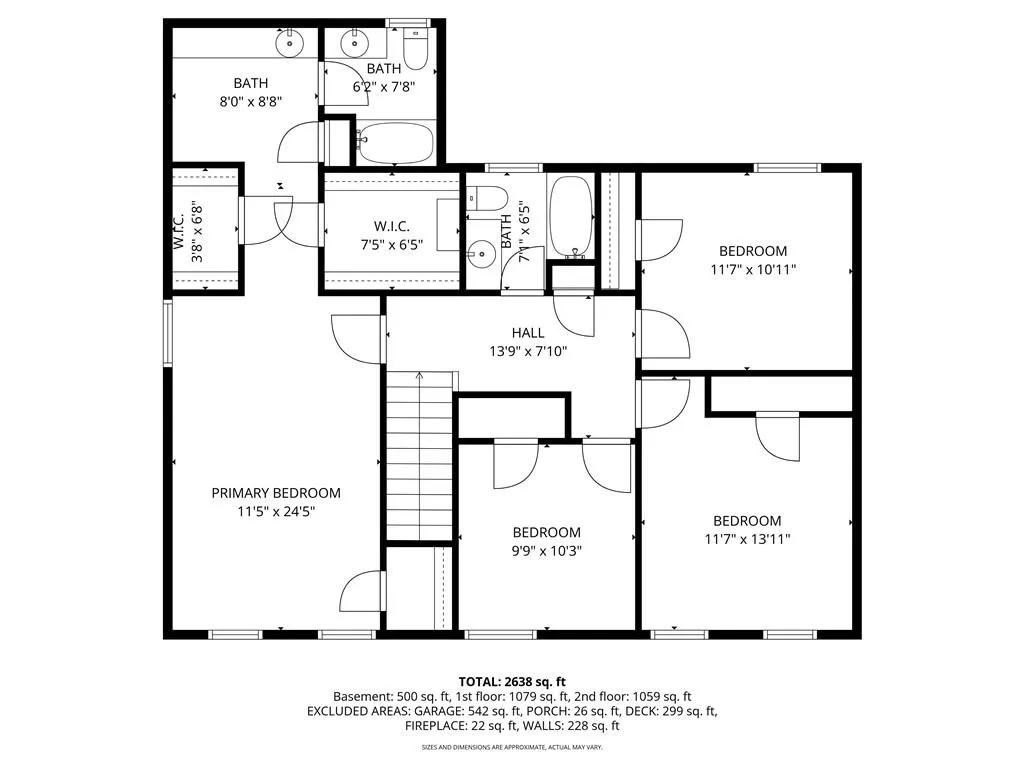 View of second floor room layout