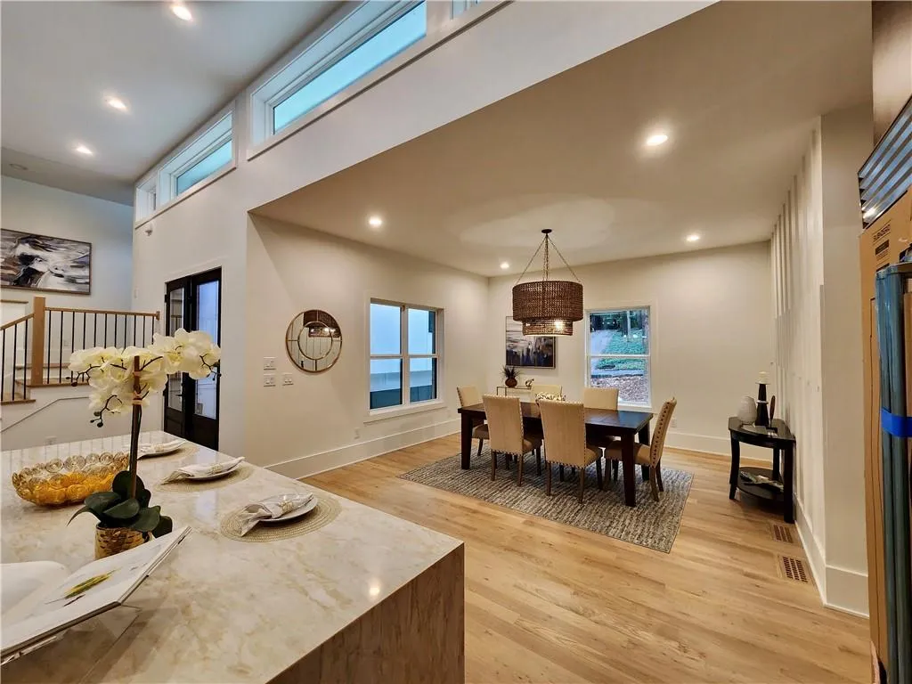 View to dining room from kitchen