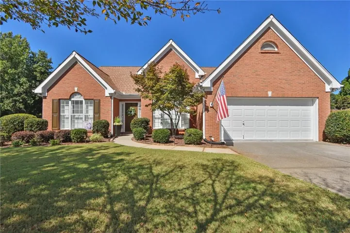Brick exterior with white trim