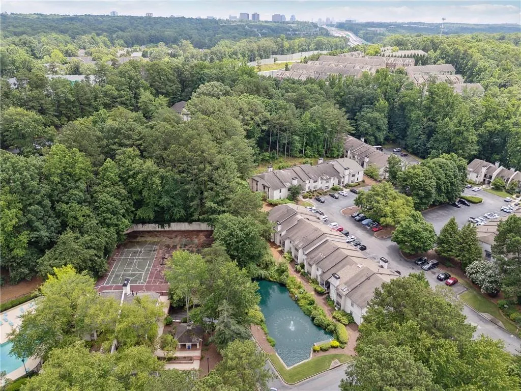 Bird's eye view of a large body of water