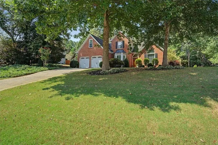 Brick exterior with white trim