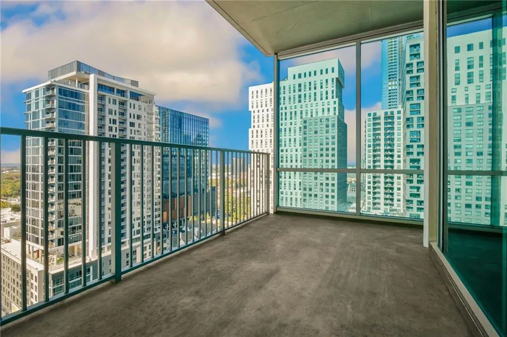 Balcony with a city view