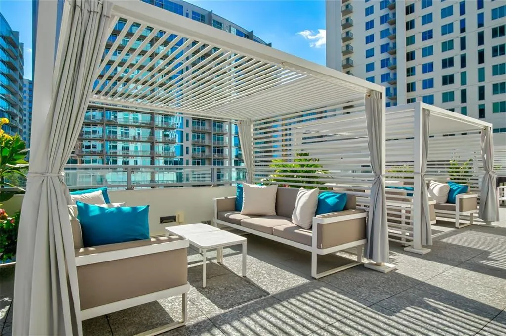 View of patio featuring outdoor lounge area